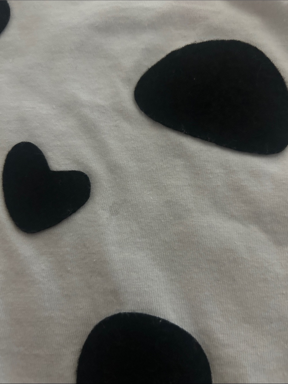 White Dalmatian Spot Graphic Tee with Faux Fur Ear Headband costume - Picture 5 of 5